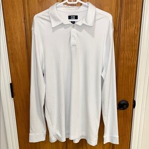 Cutter & Buck Pima Cotton White Long Sleeve Polo XL/TG